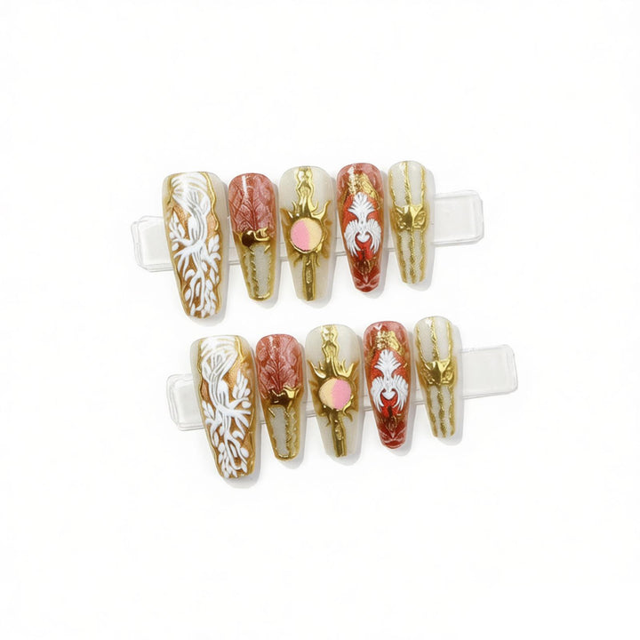 Artistic Press-On Nail Designs Bowlift