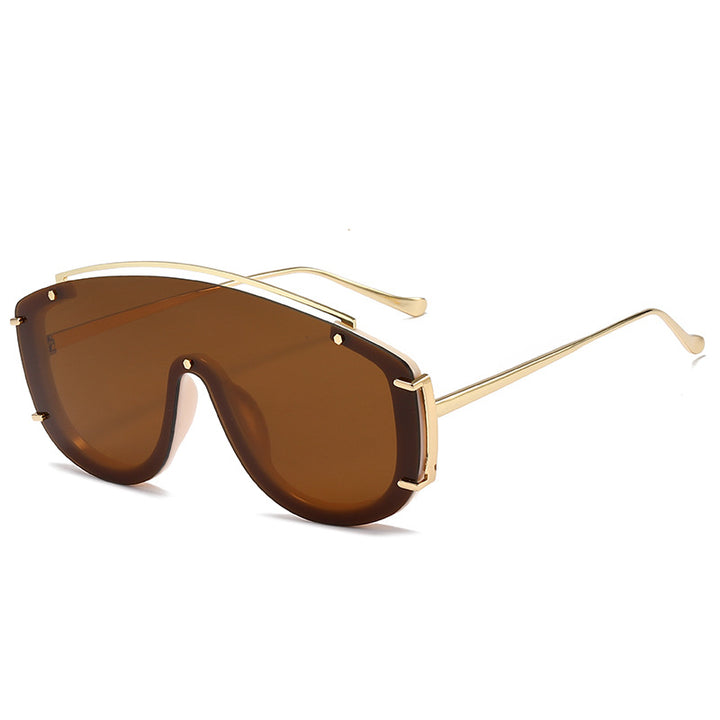 Fashion-Forward Futuristic Shield Sunglasses Bowlift