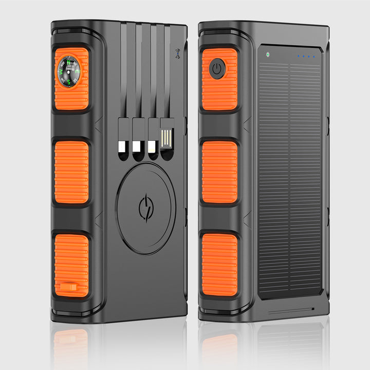 Solar Powerbank with Integrated Compass and Multiple Charging Ports Bowlift