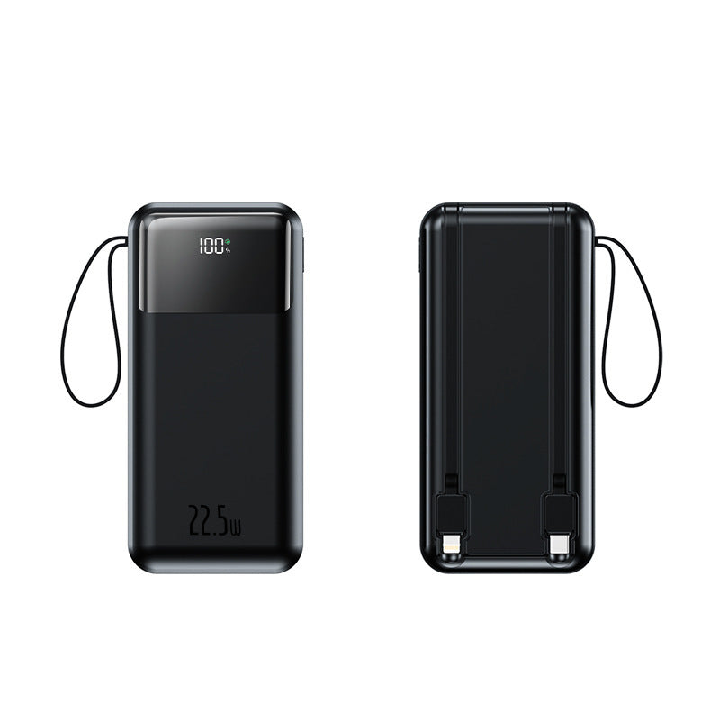 Portable power bank with additional wrist strap and smart LED display Bowlift