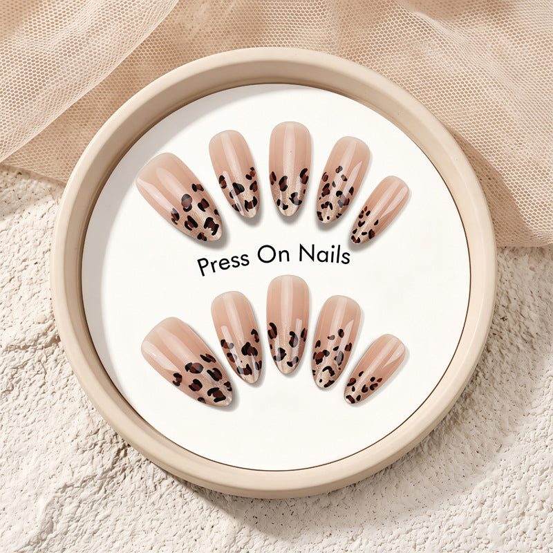 Decorative Leopard Print Press-On Nails Bowlift