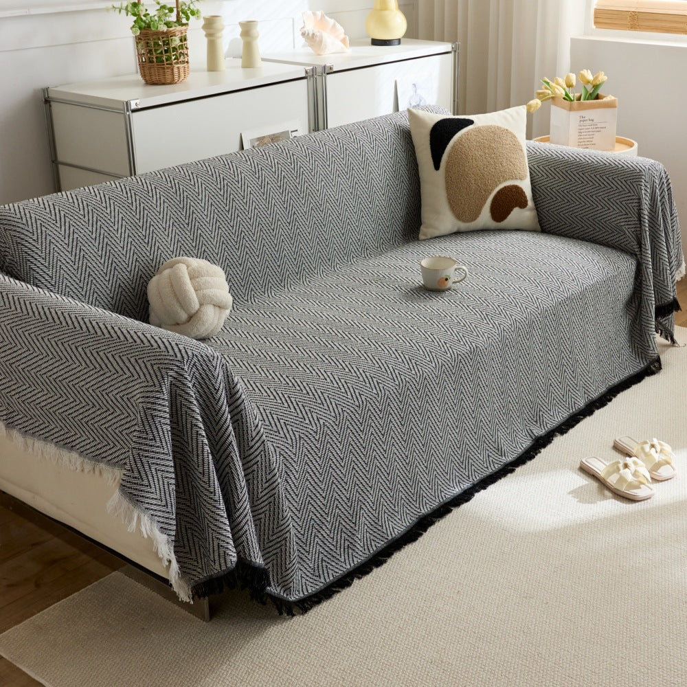 Stylish Herringbone Throw Blanket