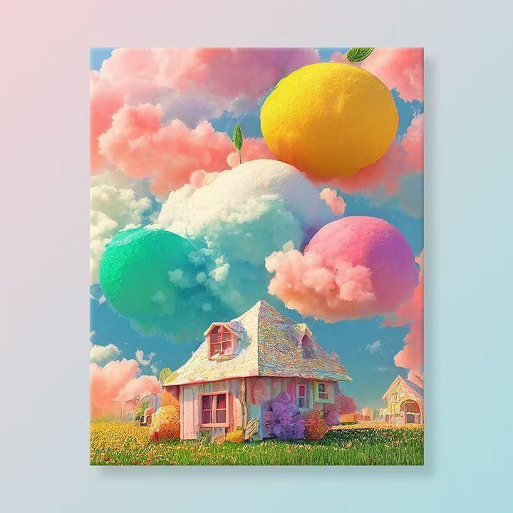 Whimsical Fantasy Landscape Canvas Art Bowlift