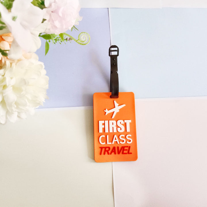 Unisex luggage tag made of durable silicone with airplane motif Bowlift