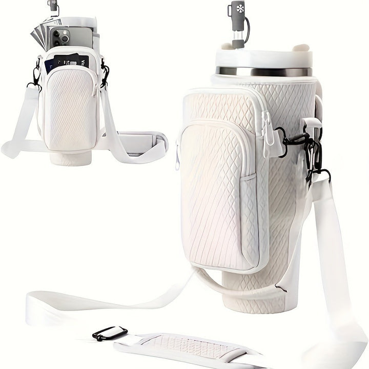 Ladies trendy and sparkling drinking bottle with shoulder bag Bowlift