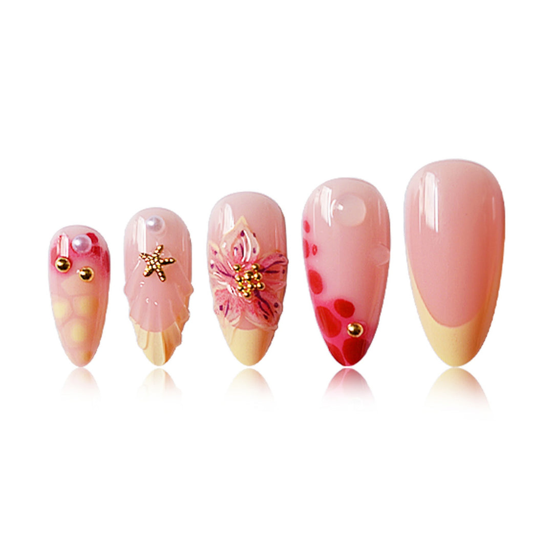 Floral-Inspired 3D Nail Art Extensions Bowlift