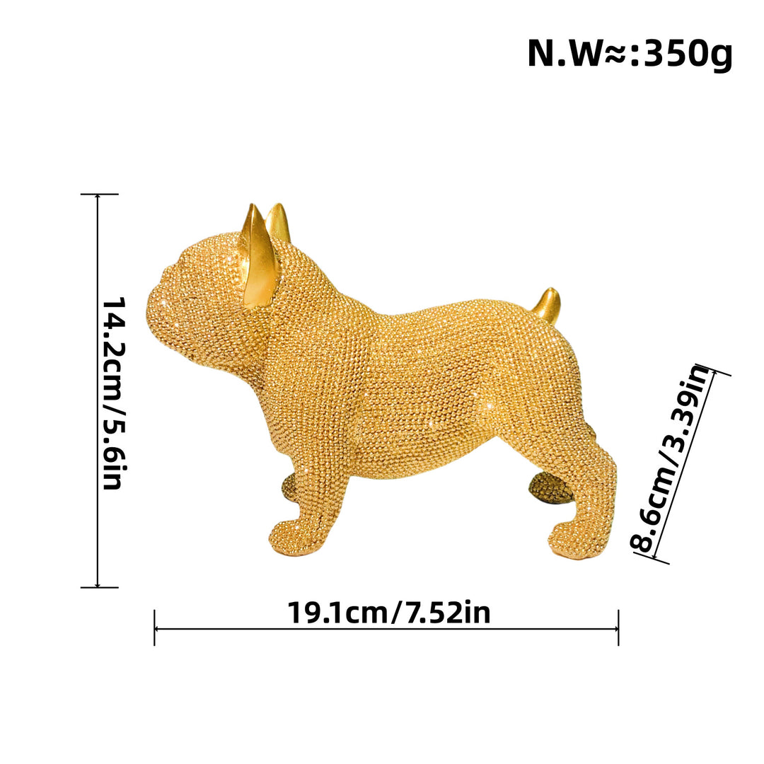 Shiny Bulldog Sculpture Bowlift