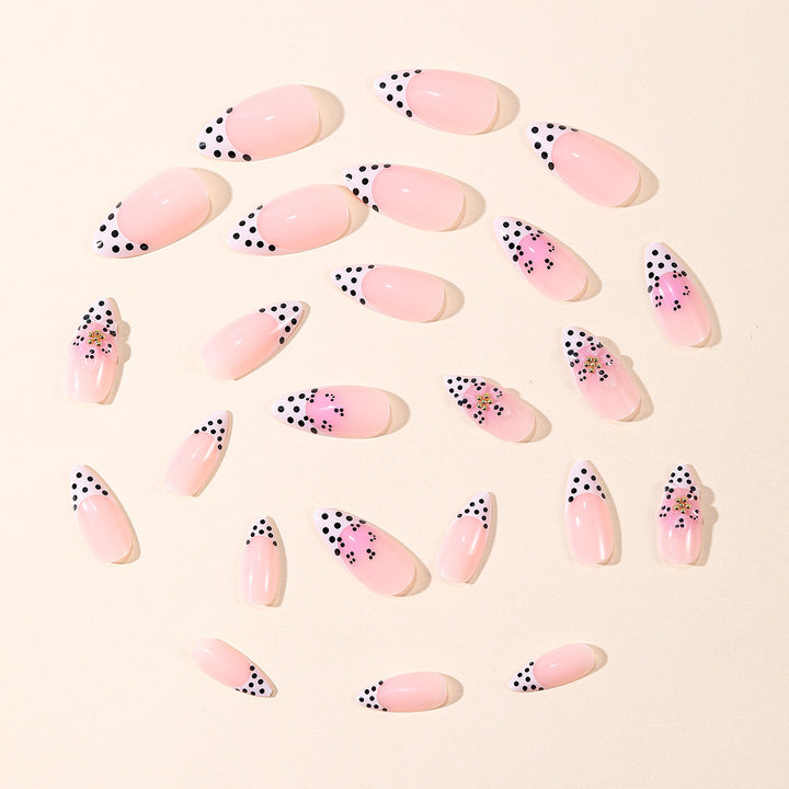 Elegant Floral Design Stiletto Nail Art Extensions Bowlift