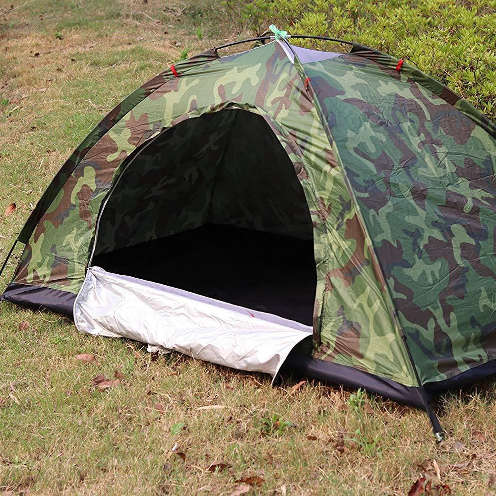 Unisex Portable Camping Tent with Camouflage Pattern Bowlift