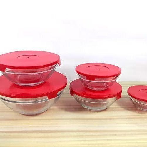 Women's set of stackable storage bowls with tight silicone lids Bowlift