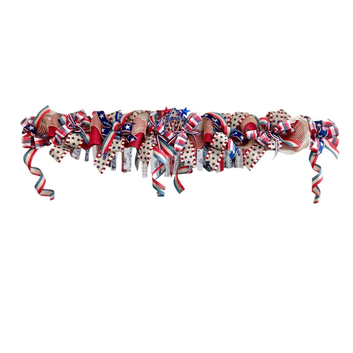 Unisex nan fabric tassel garland banner with mixed-length chiffon strips and durable hanging cord Bowlift