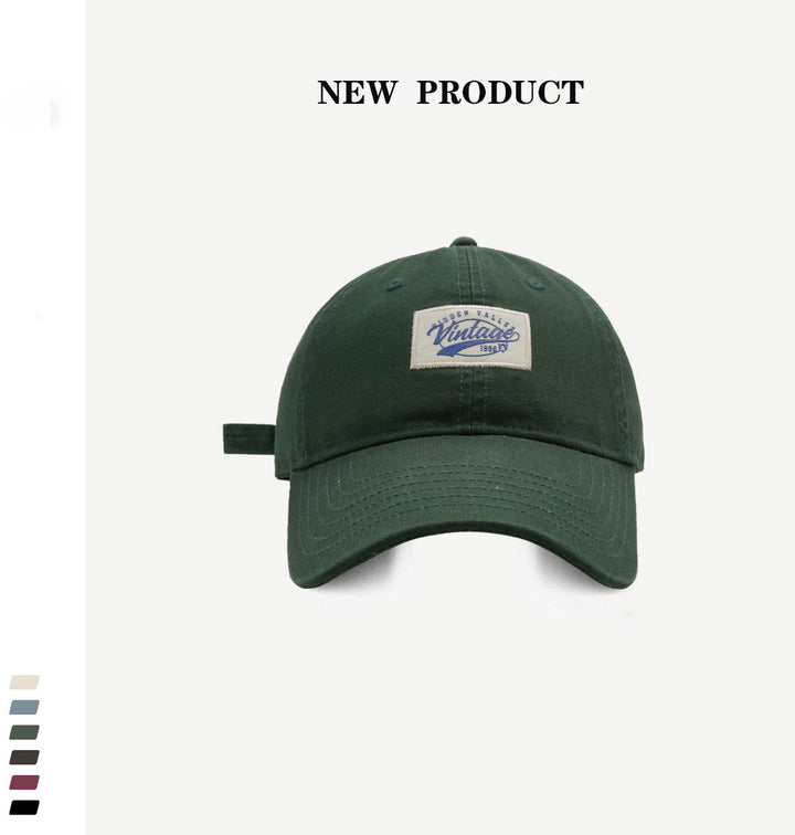 Vintage-Inspired Casual Cotton Adjustable Cap