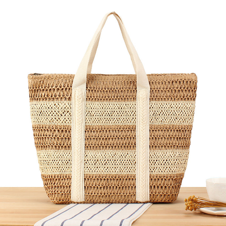 Braided beach bag with sturdy carrying handles Bowlift