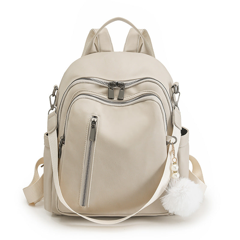 Stylish Multi-Pocket Faux Leather Backpack Bowlift