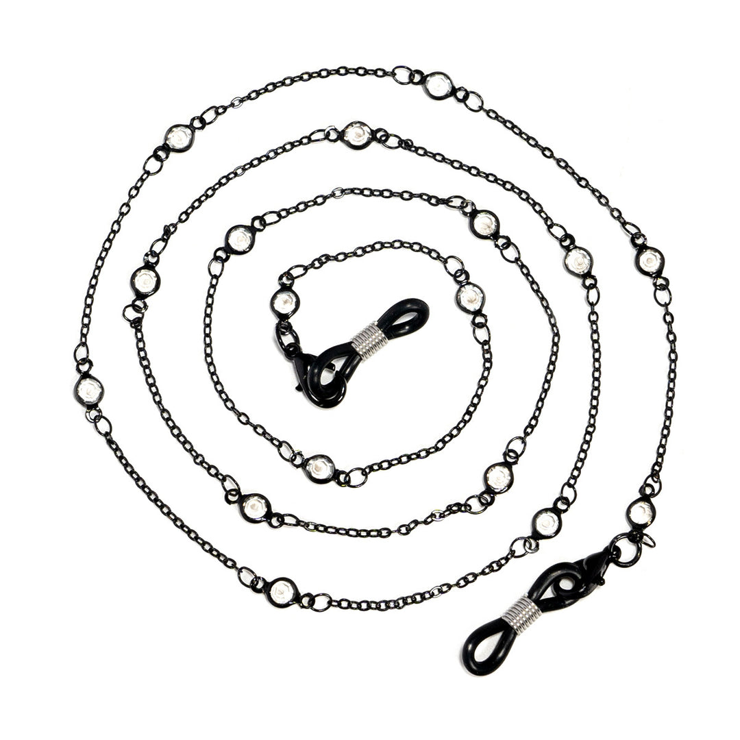 Crystal-Embellished Eyewear Chain Bowlift