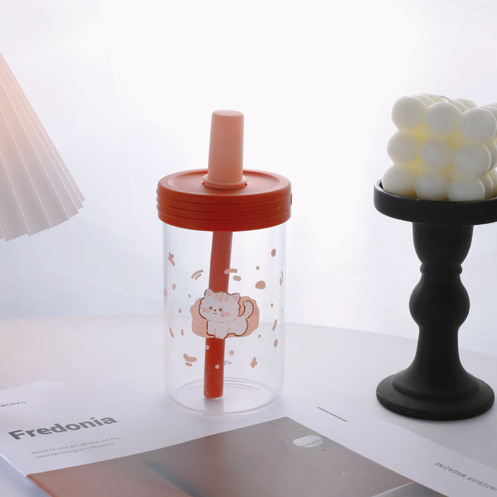 Women creative drinking container with practical silicone surface and playful animal design Bowlift