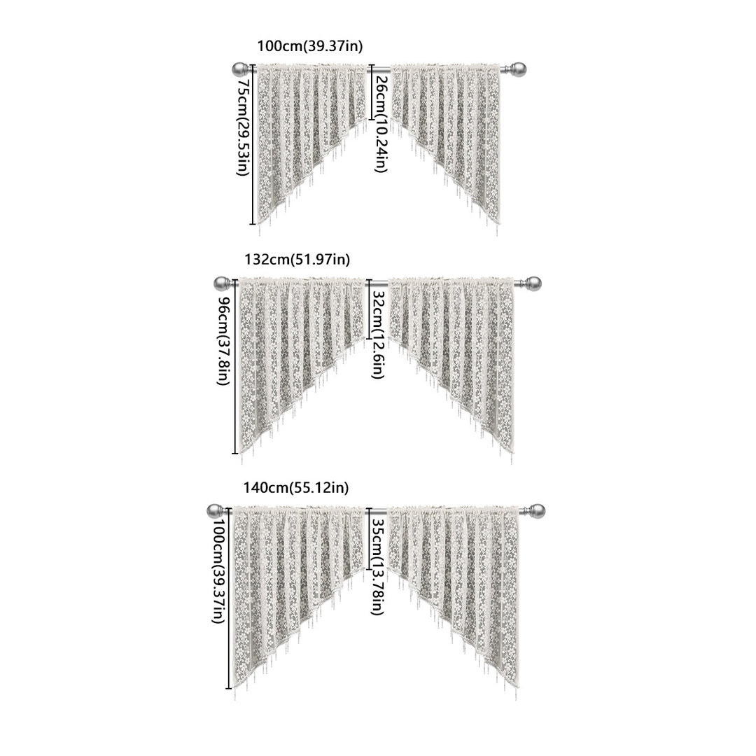 Elegant Lace Sheer Window Valance