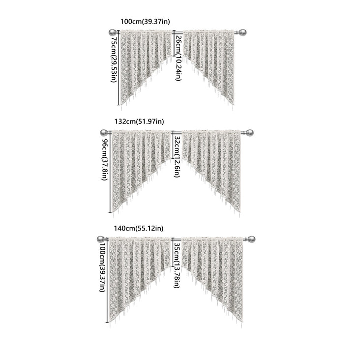 Elegant Lace Sheer Window Valance
