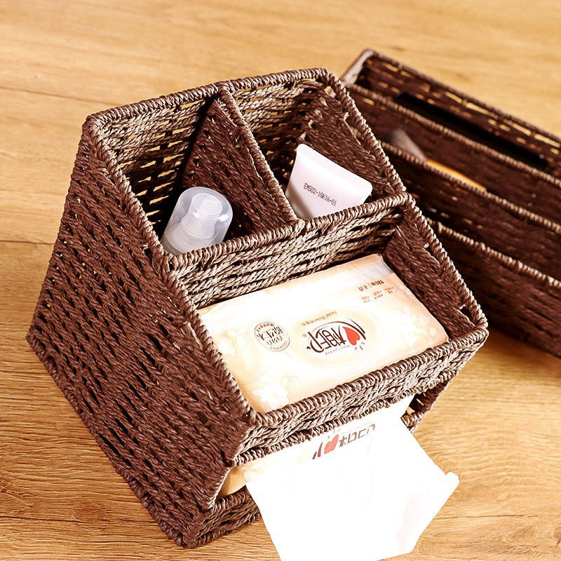 Ladies Storage Basket in Natural Woven Look Bowlift