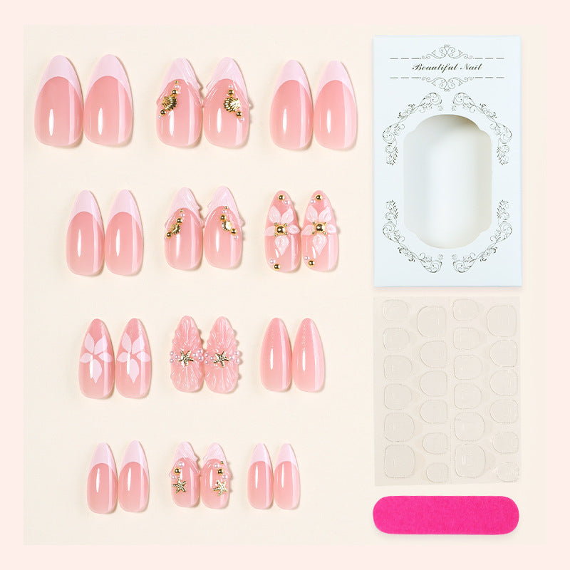Creative Nail Art Set with Floral and Elegant Accents Bowlift