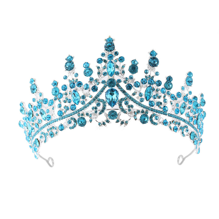Ladies Rhinestone Tiara with Sparkling Gemstones Bowlift