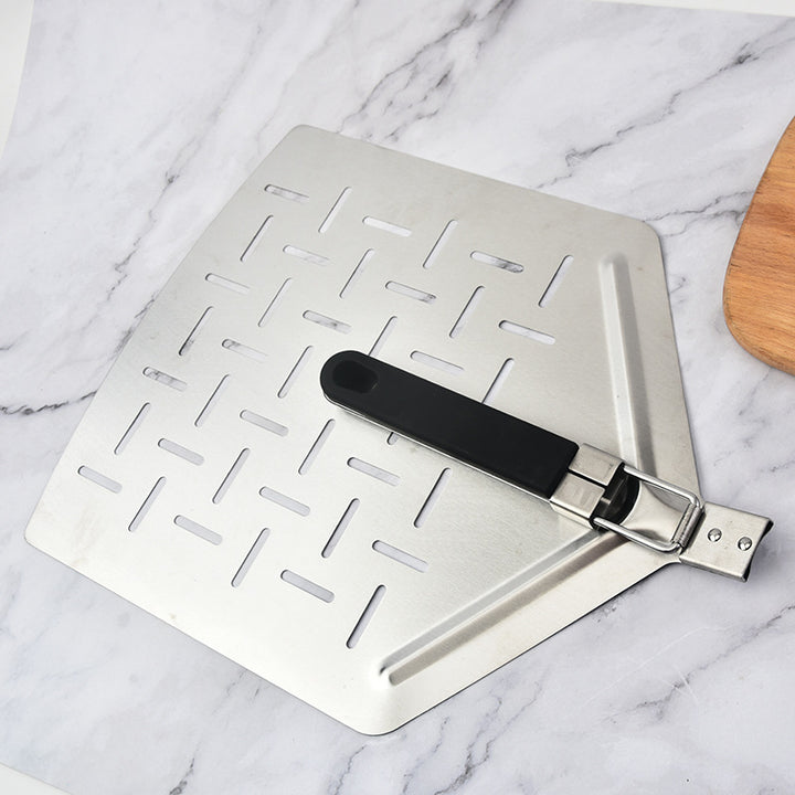 perforated stainless steel pizza peel with folding handle Bowlift