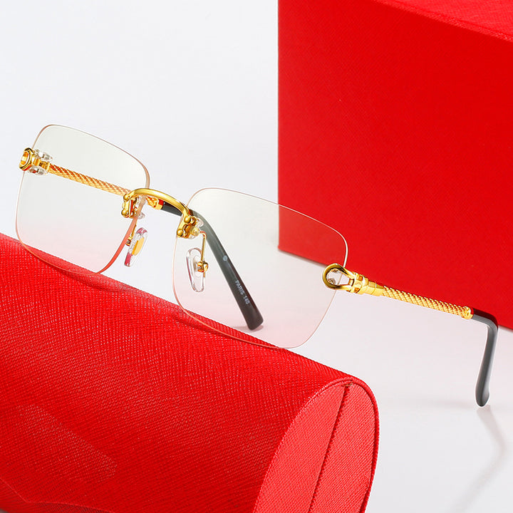 Women's square sunglasses with luxurious, gold-accented frame and protective lenses Bowlift