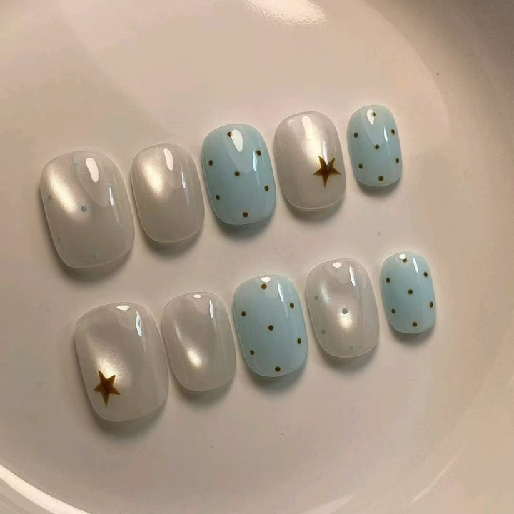 Floral Design Press-On Nails Bowlift