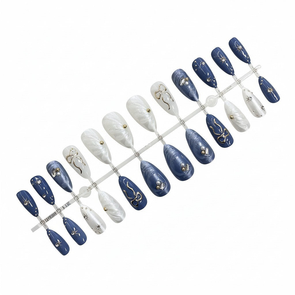 Artistic Acrylic Press-On Nail Set Bowlift