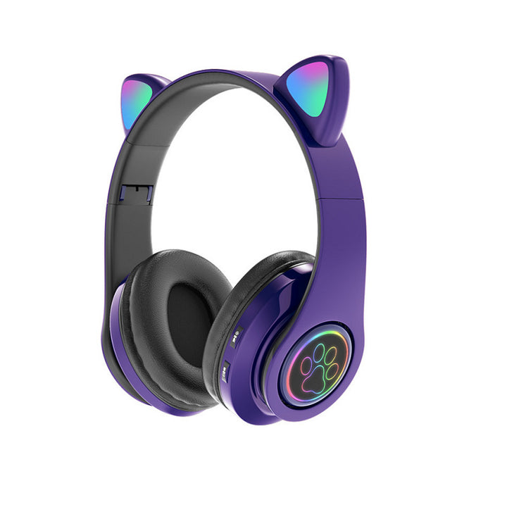 Wireless Over-Ear Headphones with Rgb Light Effects Bowlift