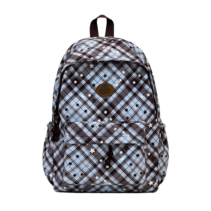 Plaid Patterned Backpack