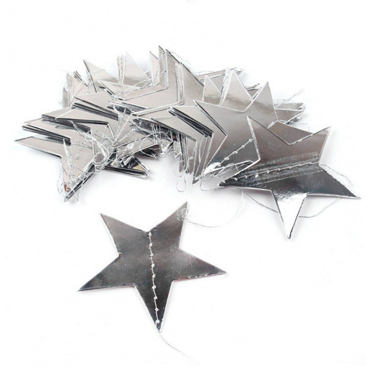 Unisex nan hanging star garlands made of metallic paper for party decoration and photo background Bowlift