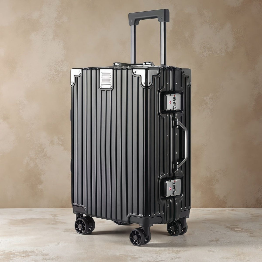 Hard Shell Trolley With Double Safety Lock And Silent 360-Degree Wheels Bowlift