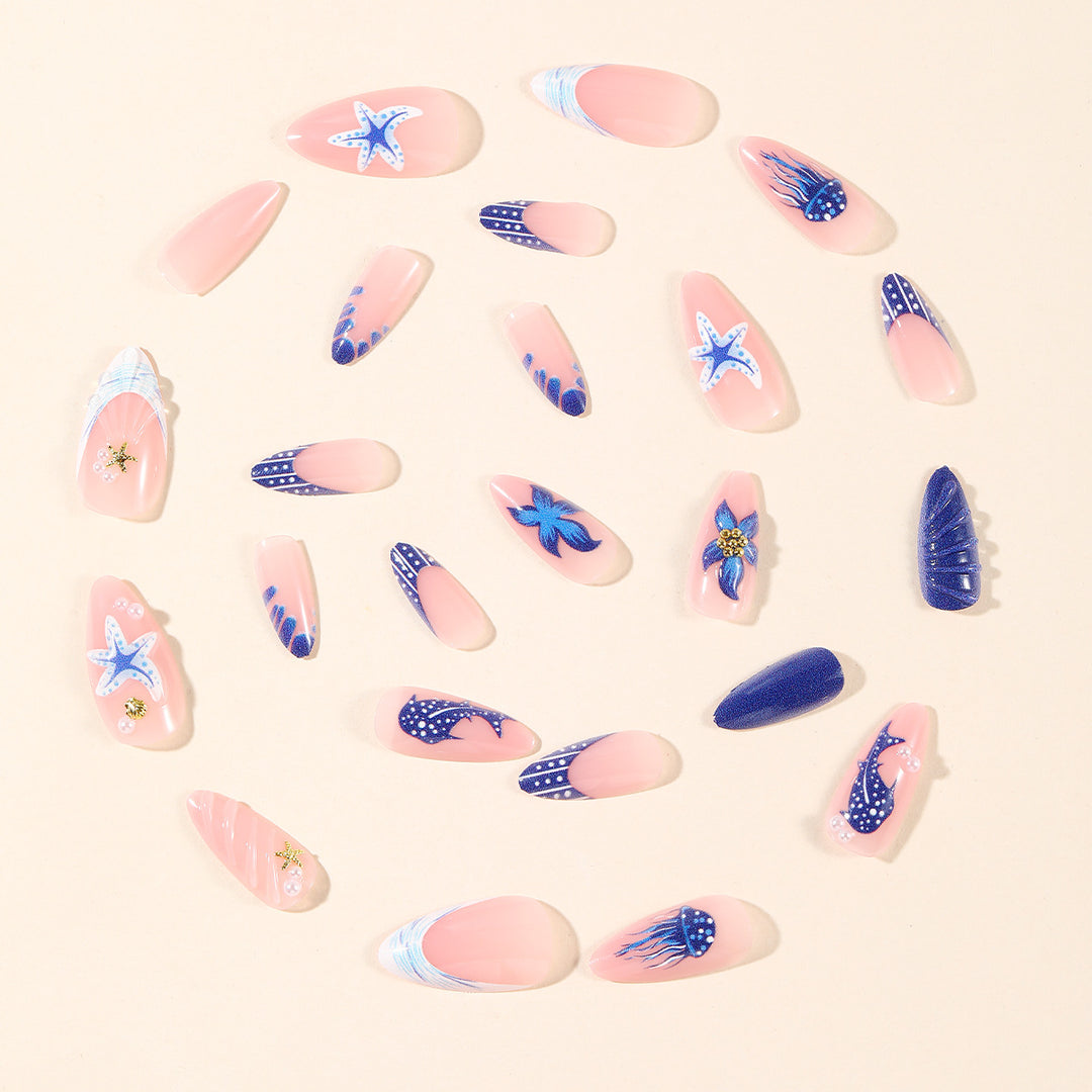 Artistic Marine-Themed Nail Art Extensions Bowlift