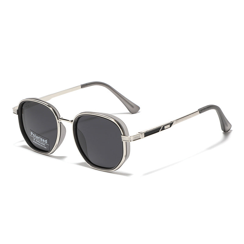Polarized Metal-Acetate Square Sunglasses Bowlift
