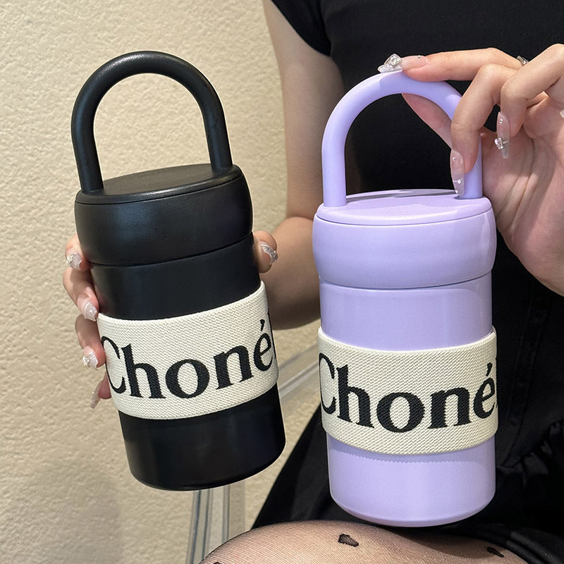 Women's multifunctional thermos cup with practical carrying handle Bowlift
