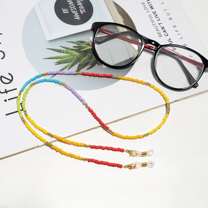 Colorful Beaded Eyewear Retainer Chain Bowlift