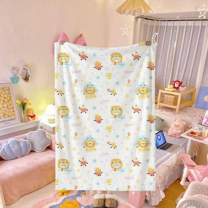 Artistic Fruit Print Fleece Blanket