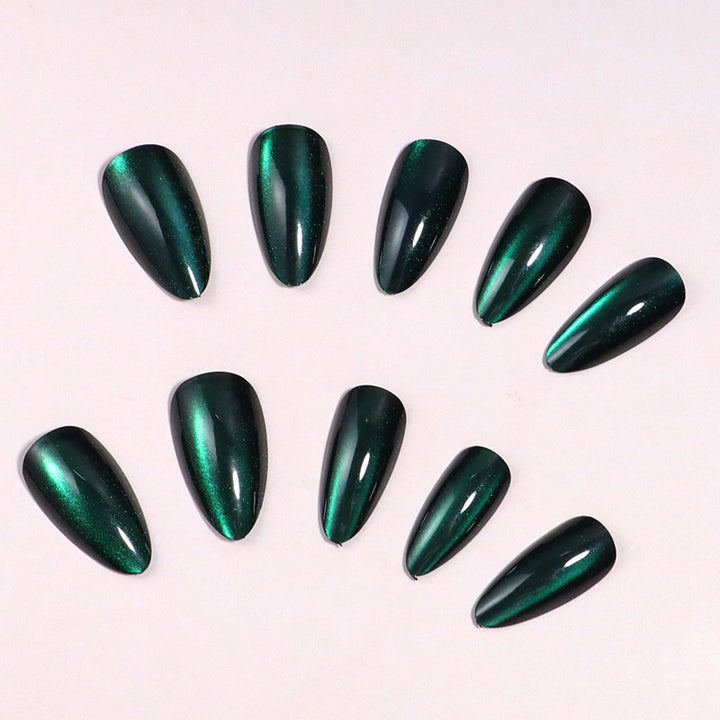 High-Gloss Stiletto Press-On Nail Set with Elegant Finish Bowlift