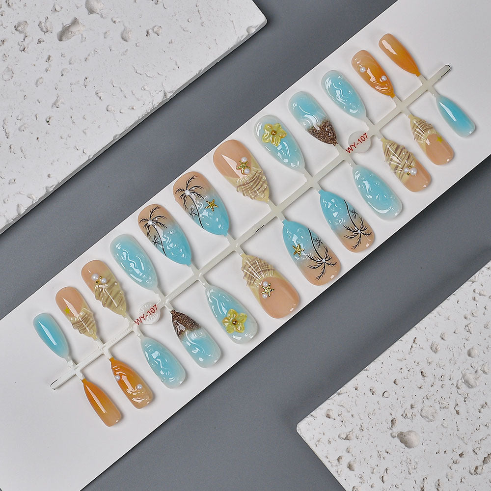 Artistic Floral-Inspired Press-On Nails Bowlift