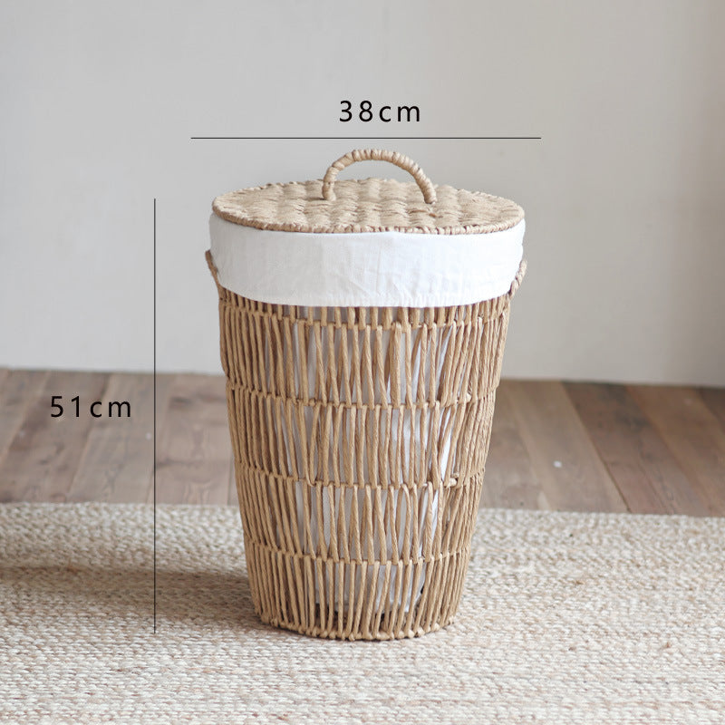 Stylish laundry basket with lid Bowlift