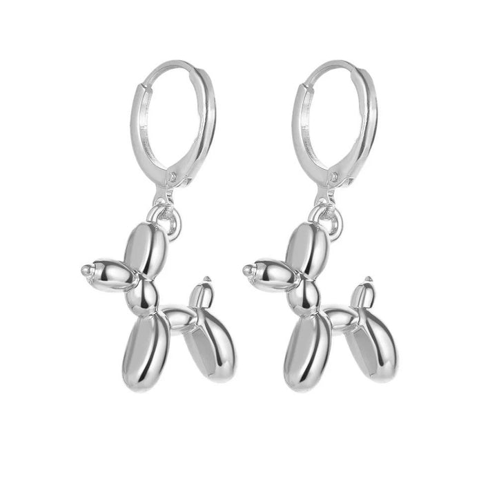 Playful Dog Pet Earrings Made of High-Quality Metal Bowlift