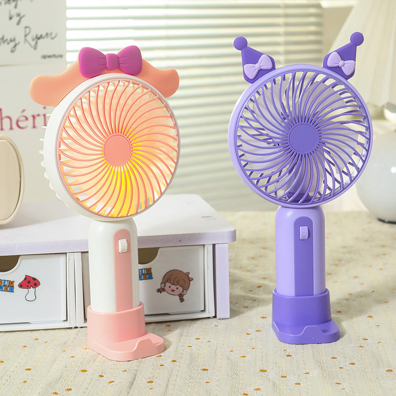 Ladies portable table fan with LED lighting and USB charging function Bowlift