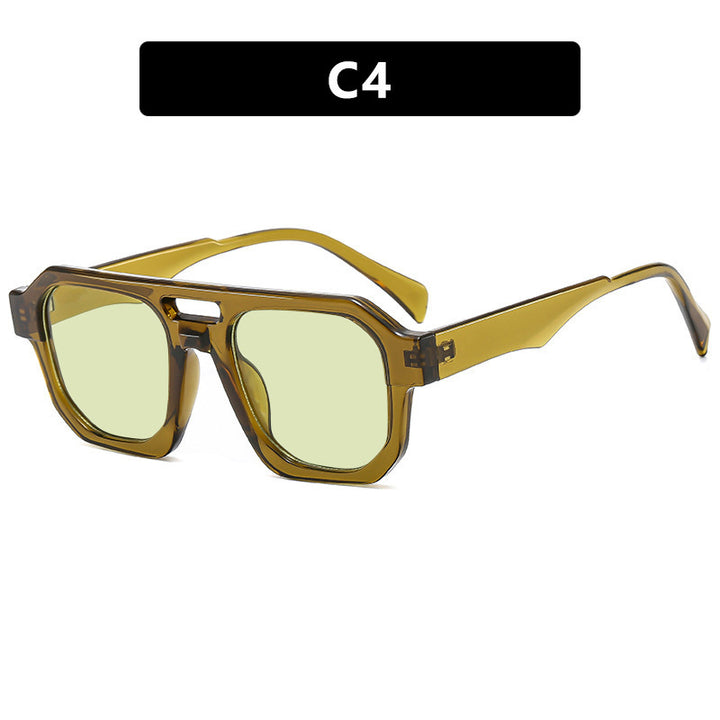 Women's modern sunglasses with square frame and UV protection Bowlift