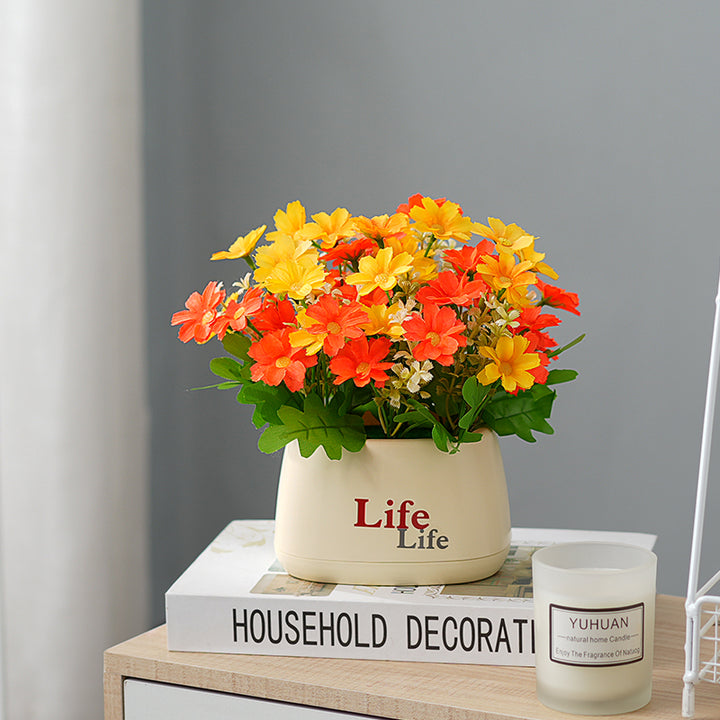 Decorative Potted Faux Floral Arrangement