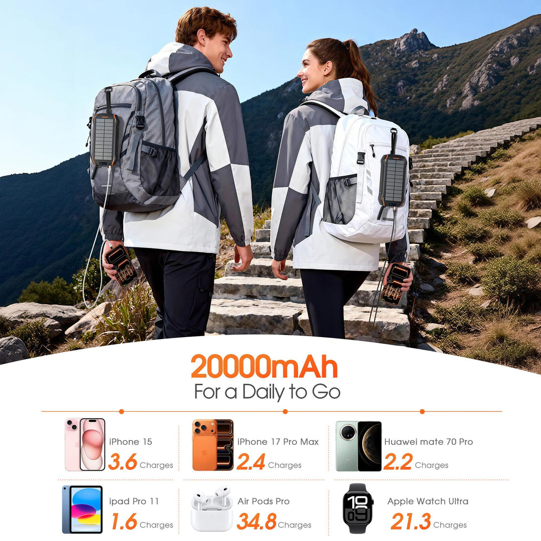 Robust solar power bank with fast charging function and integrated LED lamp Bowlift