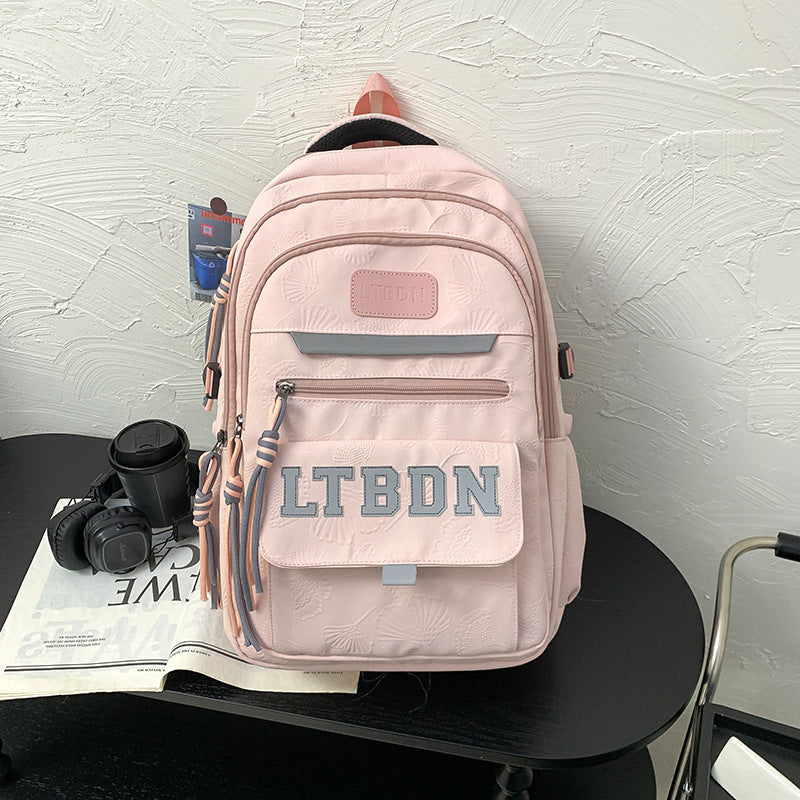 Modern Textured Casual Backpack Bowlift