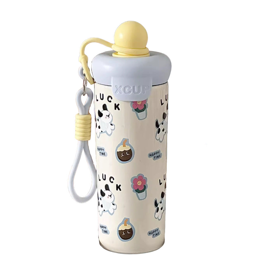 Women's water bottle with creative design and practical carrying handle Bowlift
