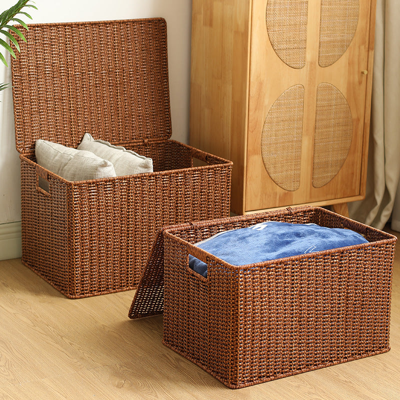 Woven Storage Chest with Built-in Handles Bowlift