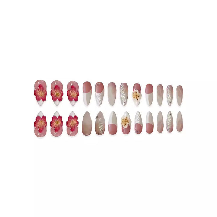 Floral 3D Acrylic Nail Enhancements Bowlift
